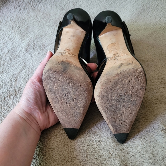 Elizabeth and James Blk Leather Stilettos - Picture 13 of 15
